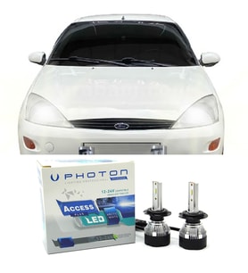 Ford Focus 1 Led Xenon Uzun + Kısa Far Ampulü H4 Access Yeni Seri Beyaz 1999-2001