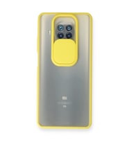 Xiaomi Mi 10t Lite Kılıf Palm Buzlu Kamera Sürgülü Silikon - Sarı