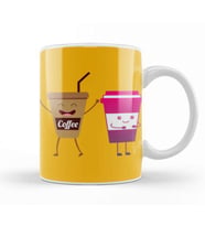 Funny coffee drin Ks Art lover Gift Quote   Vintage Retro Rainbow Style Kupa Bardak Porselen