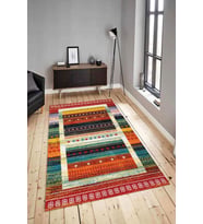 Dijital Baskılı Yıkanabilir Kaymaz Modern Renkli Salon Halısı Mutfak Halısı Yolluk ND-HY-1051 (Çok Renkli)