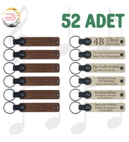A Kahve & Sütlü Kahve, Yılbaşı Etkinliklerine Küçük Hediyelik, 52’li Set, Kişiye Özel Anahtarlık