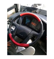 Dikişli Deri Direksiyon Kılıfı Siyah/kırmızı Siyah Dikişli Otokar Otobüs İçin