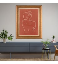 Altın Varaklı Paspartulu Çerçeveli  Tablo nat1283