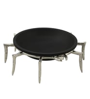 Vitale Crab Dekoratif Tabak Silver 40x40x12 cm AK.IU0423