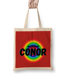 Conor McGregor - Vintage Retro Rainbow Style Warriors Design Wrestlers-Gift Bez Çanta Uzun Saplı