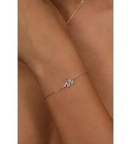 925 Ayar Gümüş Zincirli Zirkon Taşlı Yılan Model Bileklik