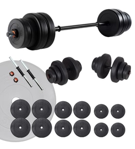 Ecgspor 75 KG Halter Seti ve Dambıl Seti Ağırlık Fitness Seti