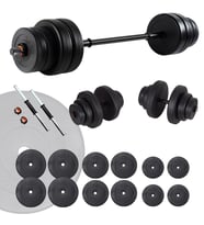 Ecgspor 75 KG Halter Seti ve Dambıl Seti Ağırlık Fitness Seti