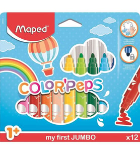 Maped Keçeli Boya Kalemi Maxi 12 Renk 846020 (Karışık)
