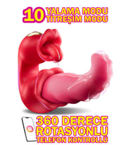 – Fantastik Mega Dil 10 Titreşim + Yalama + Rotasyon – Soft Silikon Yüzey (STD)