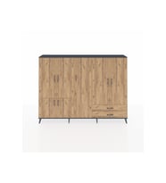 Arges Dolap 12 Raflı 2 Çekmeceli 7 Kapaklı 220x30x163 Antrasit-Çam