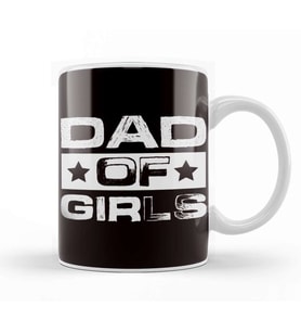 Dad Of Girls Daughter Papa Father Daddy Stepdad Family Poppa Kupa Bardak Porselen