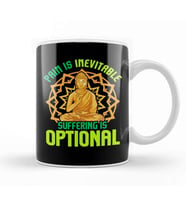 Pain Is Inevitable Suffering Is Optional Meditate Kupa Bardak Porselen