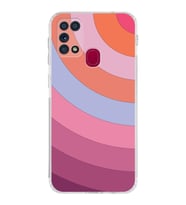 Samsung Galaxy M31  Kamera Korumalı Kapak Renk Cümbüşü Tasarımlı  Şeffaf  Kılıf
