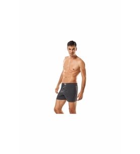 Erkek Gri Penye Düz Boxer 6 Adet