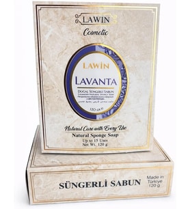 Lexroo Lavanta Doğal Süngerli Sabun, Lavanta Kokulu, Duş için Zengin Köpüklü, 120g