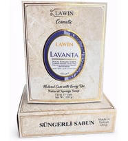 Lexroo Lavanta Doğal Süngerli Sabun, Lavanta Kokulu, Duş için Zengin Köpüklü, 120g