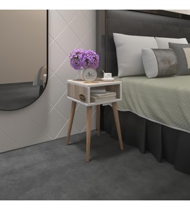Kenzlife komodin ragnarok crd komidin 49*29*29 ahşap ayaklı (Karışık)
