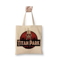 Attack On Titan Titan Park Bez Çanta Uzun Saplı Alışveriş Çantası Plaj Çantası (Beyaz)