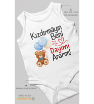 Kızdırmayın beni, dayımı ararım! Sıfır Kollu Bebek Zıbını %100 Pamuk