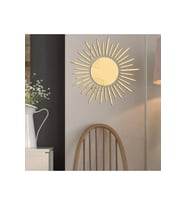 AS TASARIM LAZER  GÜNEŞ002 MODEL DUVAR DEKORASYON SÜS GOLD RENK 50 x 50 CM