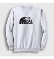 Presmono Unisex Beyaz Logo The East Coast Sweatshirt 503522tt (Beyaz)