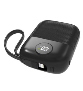 S-link MP110 10000mAh PD22.5W Type-C+Lightning Kablolu Siyah Pil Şarj Cihazı Powerbank