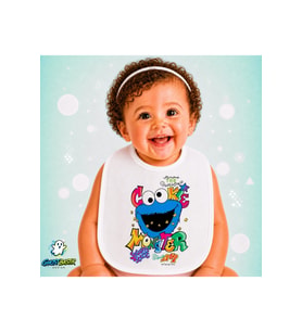 Susam Sokağı Keten Bebek Mama Önlüğü – Yumuşak, Emici, Yıkanabilir, Özel Tasarım P117