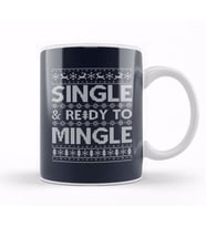 Single And Ready to Mingle Christmas Knit Pattern Kupa Bardak Porselen