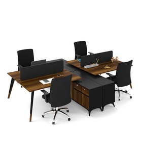 True Dörtlü Etajerli Workstation