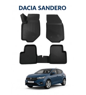Dacia Sandero Stepway 2021+ Comfort / Essential Paket 3D Havuzlu Oto Paspas (Bardaksız)