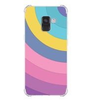 Samsung Galaxy A8 2018 Uyumlu Köşe Korumalı Antişok Kapak Renk Cümbüşü  Tasarımlı Şeffaf Kılıf