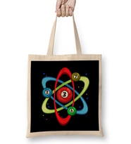 Awesome Billiards Ball Atom Science Pool Player Bez Çanta Uzun Saplı