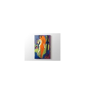 DBSanatevi Ernst Ludwig - Nude In Orange And Yellow Tablo 40 X 60 Cm