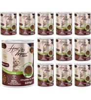 Yetişkin Kedi Kuzulu ve Jöleli Konserve Mama 400 Gr x 12 adet