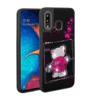 Samsung Galaxy A30 Uyumlu Kılıf Parlayan Kabartmalı İkonik Figürlü Zore Amas Silikon Kapak