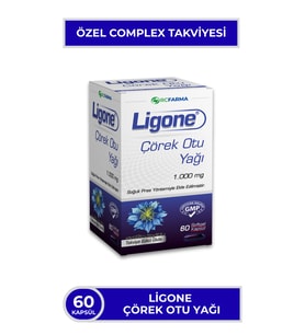 Ligone Çörek Otu Yağı 60 Yumuşak Kapsül  Soğuk Sıkım Çörek Otu Yağı