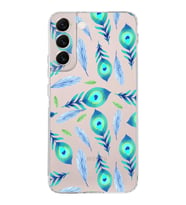PrintiFy Samsung Galaxy S22 Plus ile Uyumlu 1mm Slim Fit Nazar Boncuğu 3 Baskılı Şeffaf  Kılıf