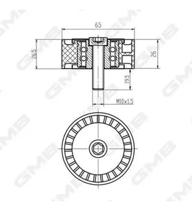 GMB GTA0930 Alternator Gergi Bilyasi 4805183 96440417