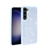 Lexroo Galaxy S23 Plus Kılıf Parlak Taşlı Tasarım Ston Kılıf - Mavi Açık