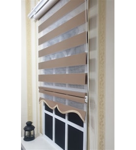 Zebra Stor Perde Sütlü Kahverengi ST 035
