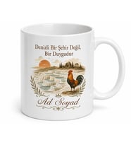 Denizli Memleket Temalı Kişiye Özel Baskılı Kupa Bardak Hediye