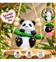Sevimli Panda Salıncak Süs