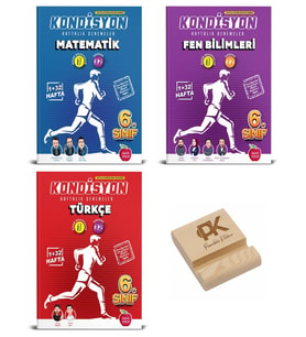 Newton 6. Sınıf Kondisyon Matematik Fen ve Türkçe Haftalık Deneme 3lü Set + Telefon Standı