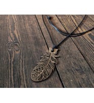 BK Gift Deri İpli Ahşap Kolye, Sevgiliye Hediye, Doğum Günü Hediyesi, Sevgililer Günü Hediyesi-1