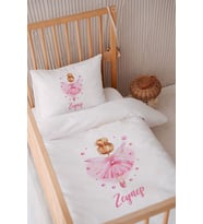 %100 Pamuk Saten Isme Özel 100x150 Bebek Yatak Nevresim Seti