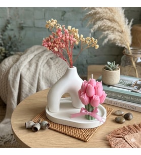 Mumelia Candles İskandinav Baharı - Doğal Soya Taştozu Tasarım Mum Seti
