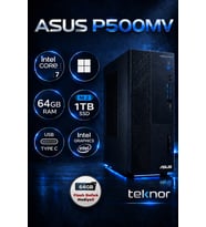 Asus Expertcenter P500MV Intel Core 7 240H 64 GB 1 TB SSD WIN 11 PRO Masaüstü Bilgisayar & Teknor USB Bellek