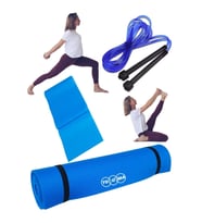 3 Parça Pilates Seti Pilates Minderi Sporcu Atlama Ipi Direnç Lastiği Yoga Matı Pilates Matı