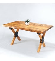 Kumsal Concept Entema Doğal Ağaç Masif Kütük Masa 60CM x 120CM ( Ağaç Ayak )